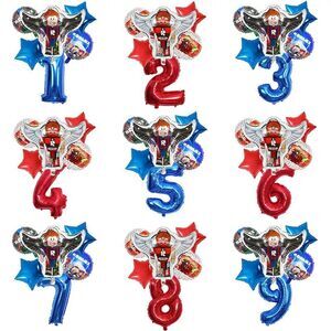 Robot Game Theme Balloon 6pcs Set For Birthday Decoration And Fast Shipping USA